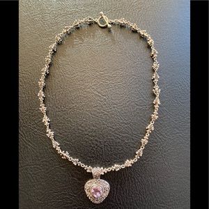 Suarti Indonesian Handmade Amethyst Heart Necklace